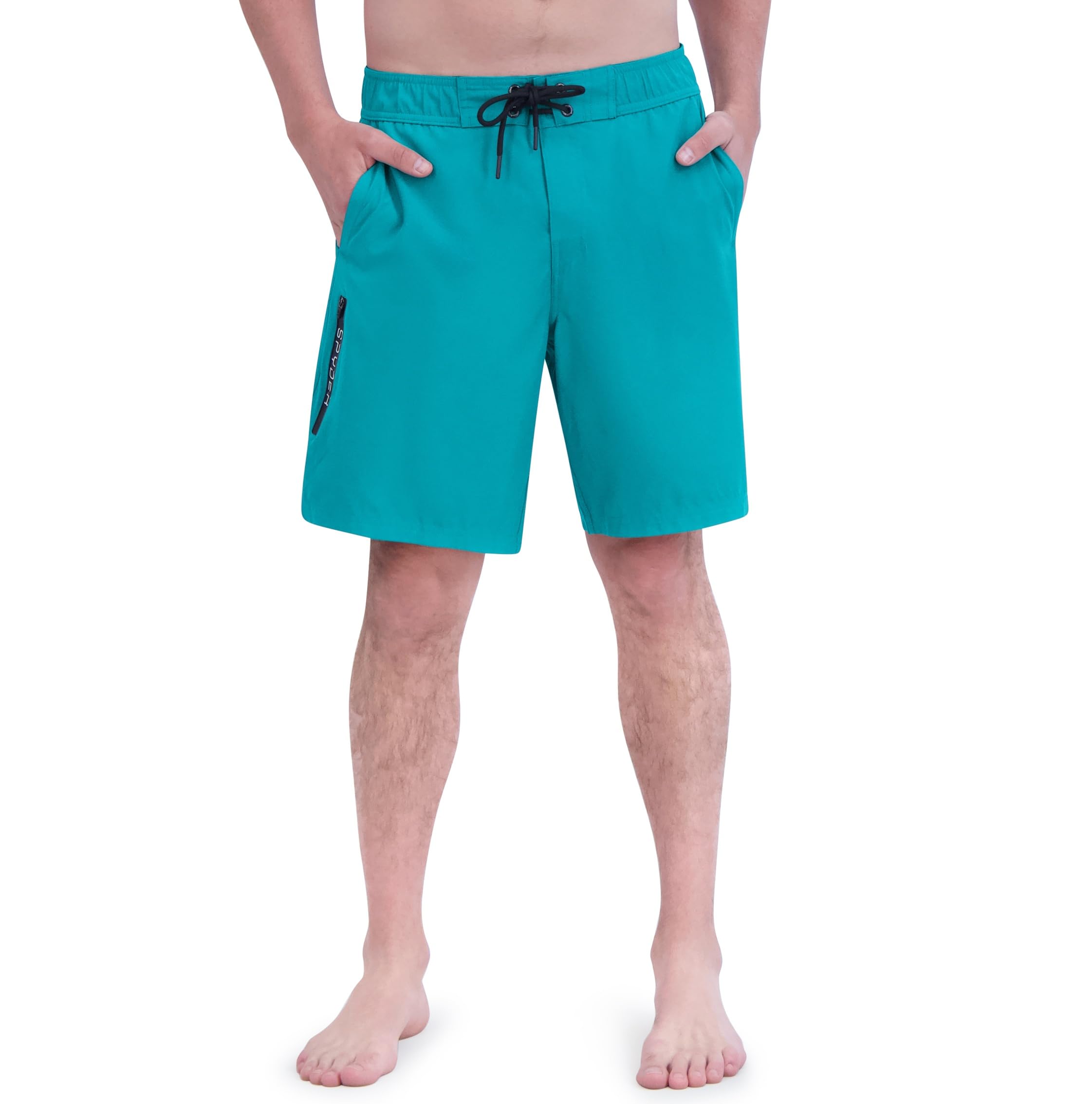 Spyder Men's Swim Trunks, Stretch, Quick-Dry, 9” Inseam Board Shorts, UPF+, Pockets, Brief Liner, Mix, XXL