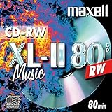 maxell xl ii-s 90 4x 80min 700MB Maxell Rohling CD-RW XL-II 80 Audio Disc (4 x 80 min 700 MB), Musik-CD, wiederbeschreibbar, 5 Stück