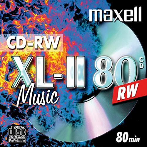 Maxell Lot de 2 CD-RW vierges XL-II 80 CD audio réinscriptibles 4 x 80 min 700 Mo