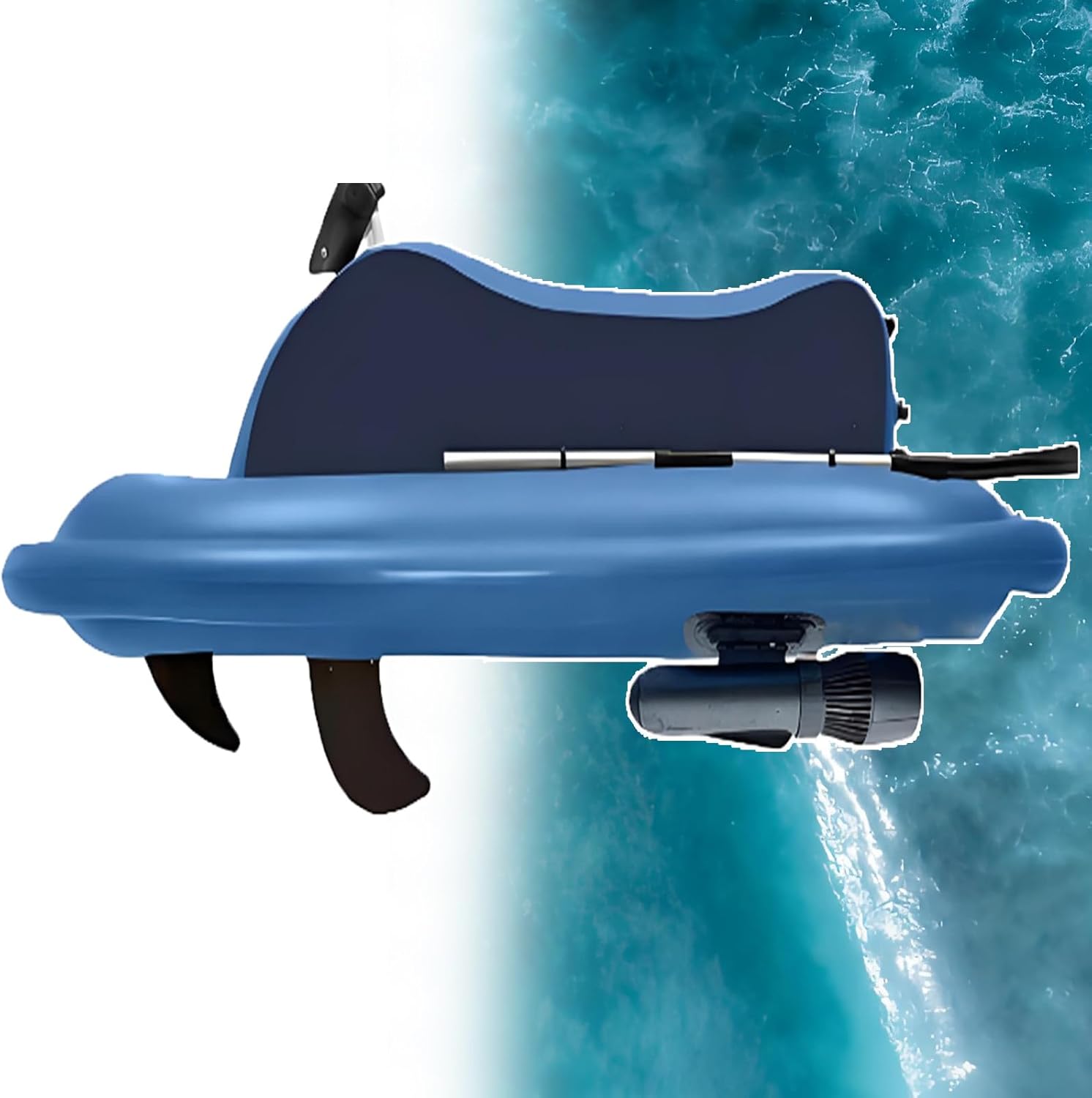 2-in-1 Electric Inflatable Jet Ski & Diving Underwater Scooter W/ 500w 60 Mins Brushless Motor,10000mah Battery - 9km/H for Adults and Kids Sea Diving Swimming Equipment