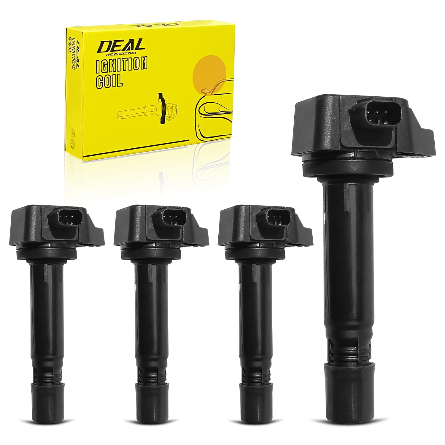 DEAL Ignition Coil Pack, Compatible with 2006-2011 Honda Civic 1.8L L4, Replace UF582 C1580 5C1637, Set of 4