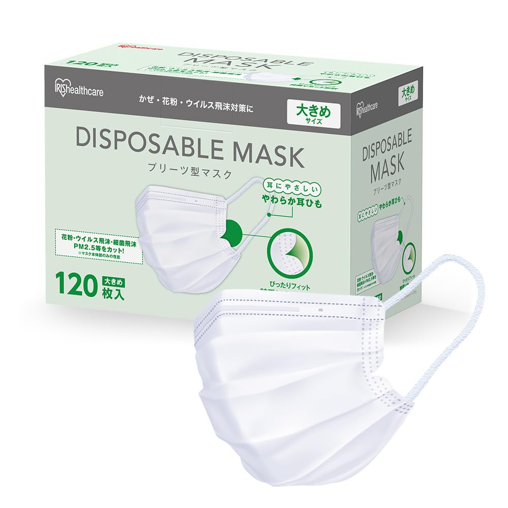 Amazon.co.jp: [アイリスオーヤマ] マスク 不織布 120枚