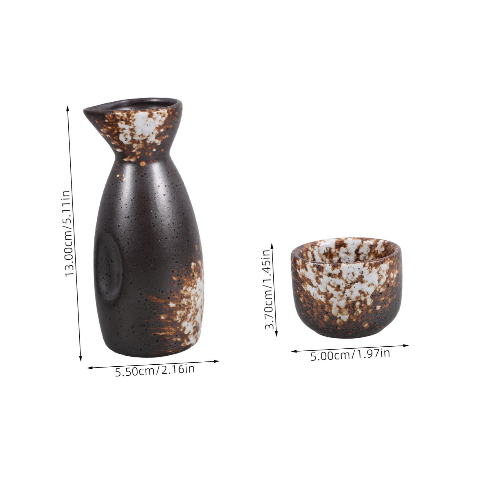 DECHOUS 1Set Japanese Traditional Sake Set Rice Wine Pot with Sake Cups Design for Home Decor and Authentic Dining Experience for Sake Lovers