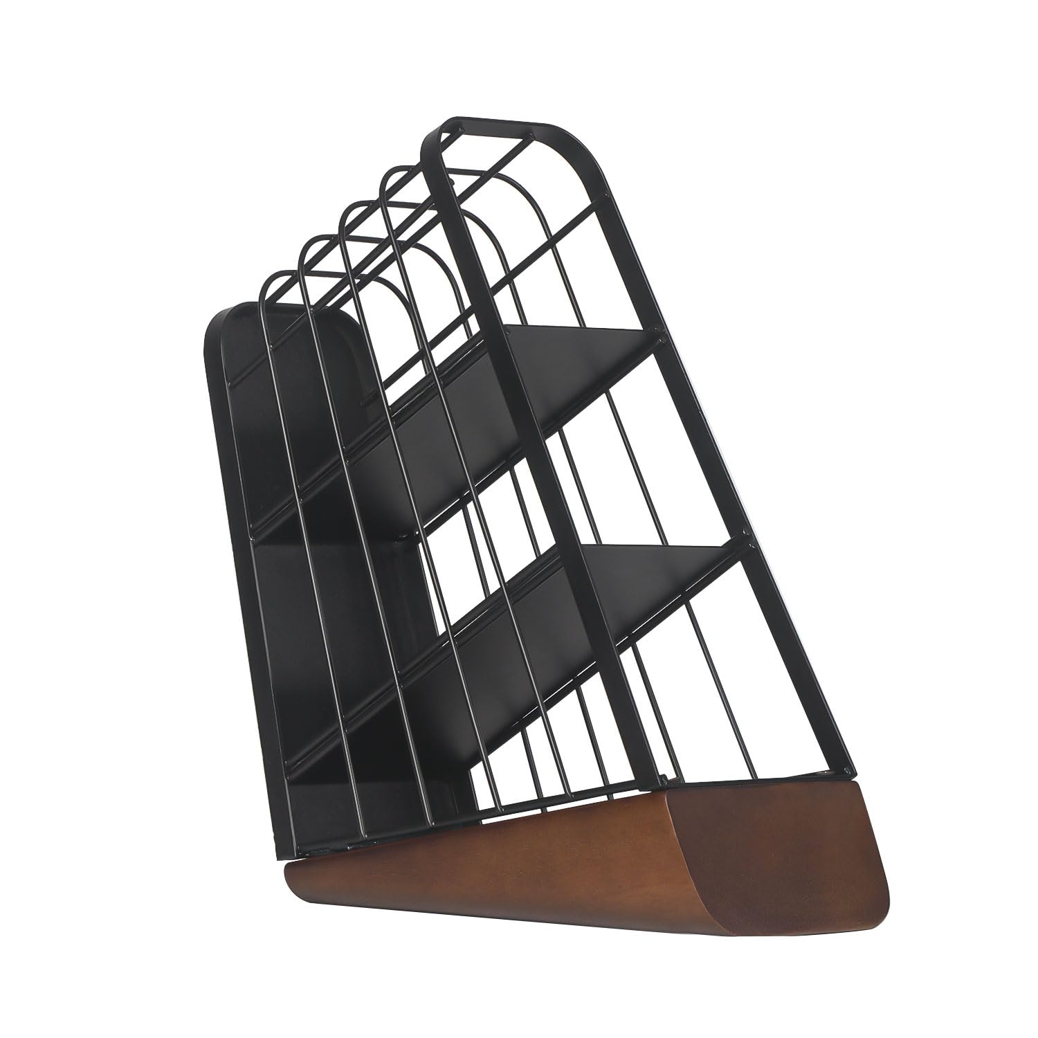 Kitchen Utensil Holder JSVER Large Utensil Holder With 3 Compartments, Utensil Holder For Kitchen Counter, Matte Black Metal Utensils Holder with Wooden Base, Two Methods of Use Cooking Utensil Holder