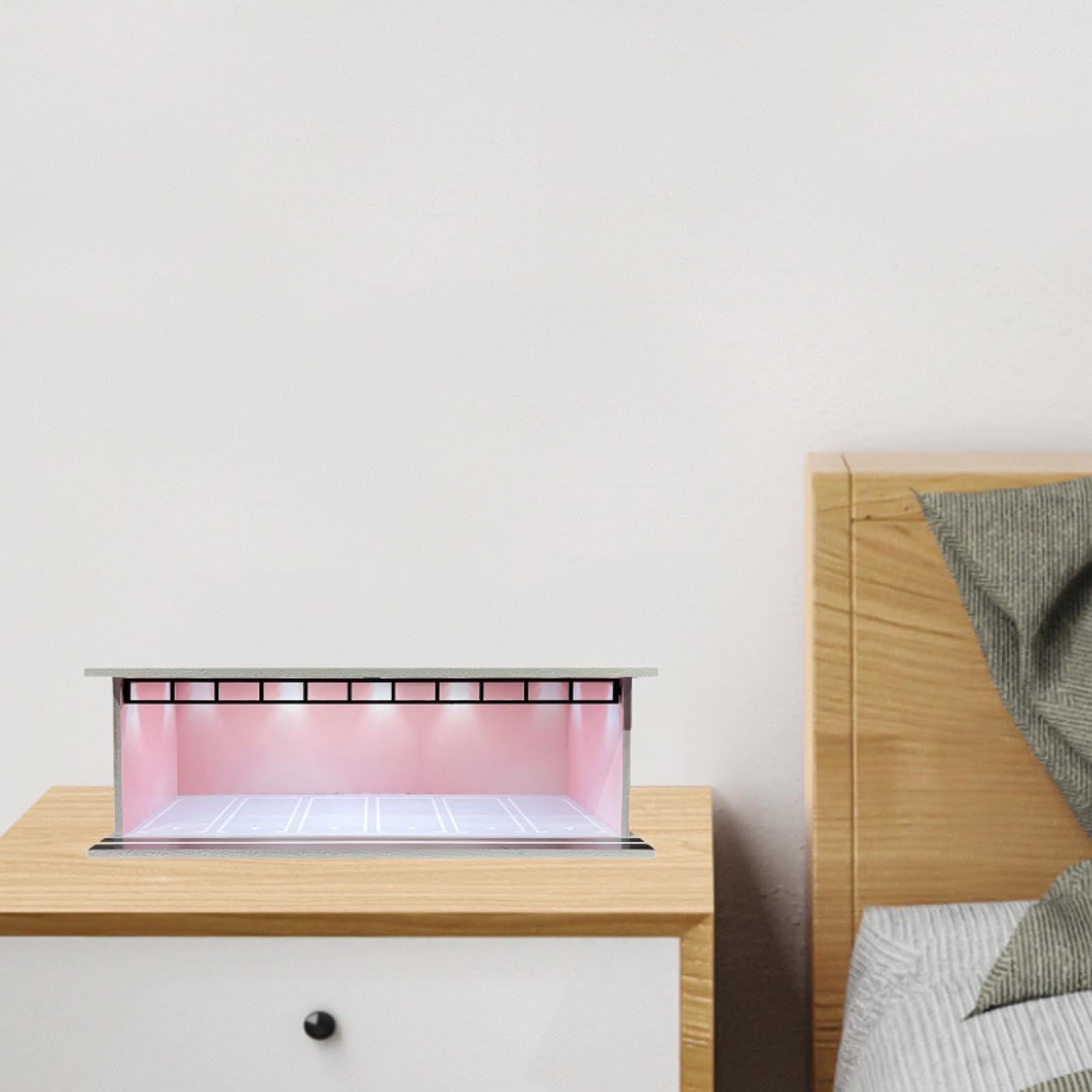 Vitrina Acrílica para Maquetas de Coches, Soporte para Maquetas de Vehículos en Miniatura, Escena de Aparcamiento Simulada, Ideal para Coleccionistas, Style B