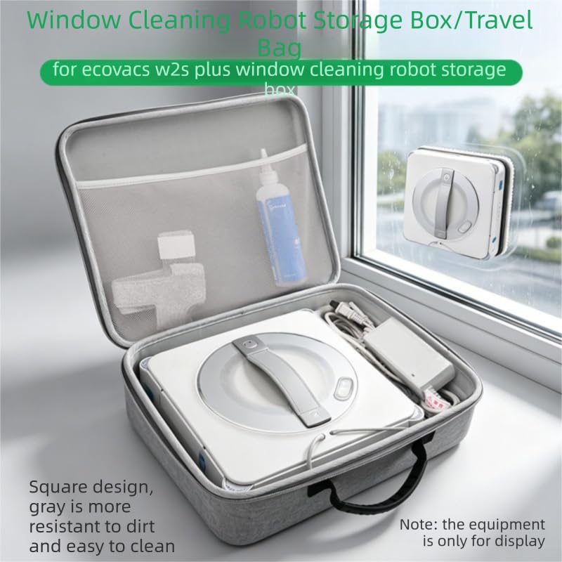 Funda rígida de transporte de EVA para aspiradora robot Ecovacs W2S Plus, caja de almacenamiento a prueba de golpes con organizador para accesorios, carcasa protectora de viaje
