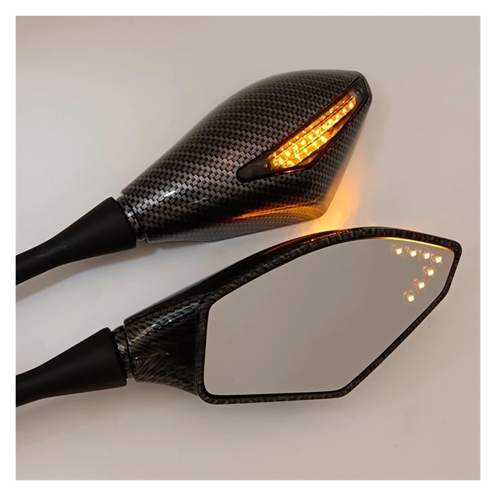 Rétroviseur Gauche Moto Rétroviseur De Clignotant Intégré Moto Avec Lumière Led Universel Pour Vélo Rue Pièces De Rechange