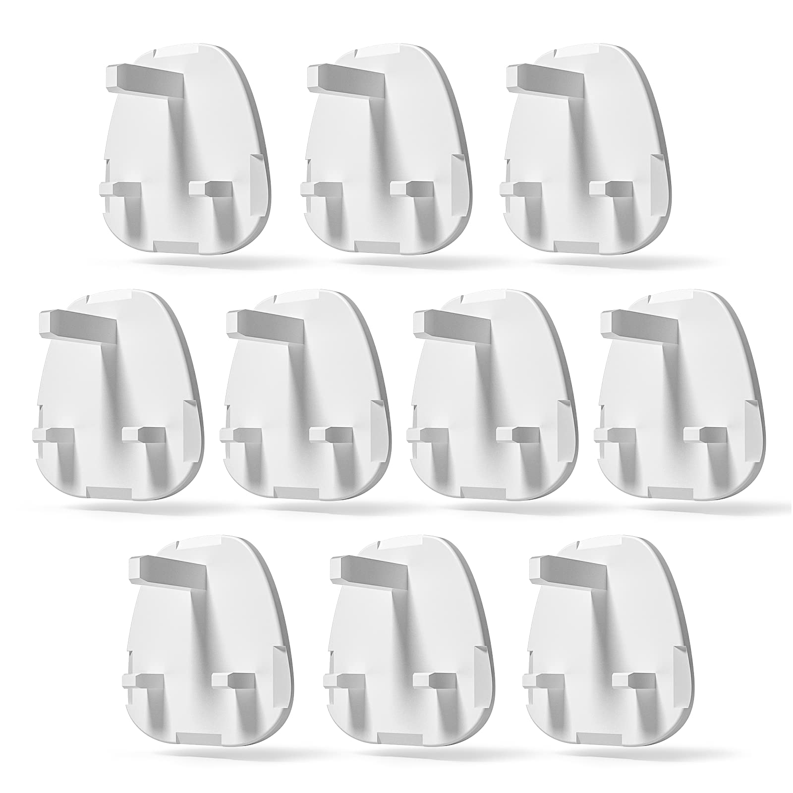 Baytion Baby Home Safety Socket Covers,10 Pieces Child Proof Plug Socket Protectors/Guards for Unused Electrical Outlets(White) (White2)