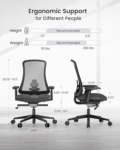 ProtoArc Ergonomic Office Chair - Flexer Pro Mesh Desk Chair - Thumbnail 3