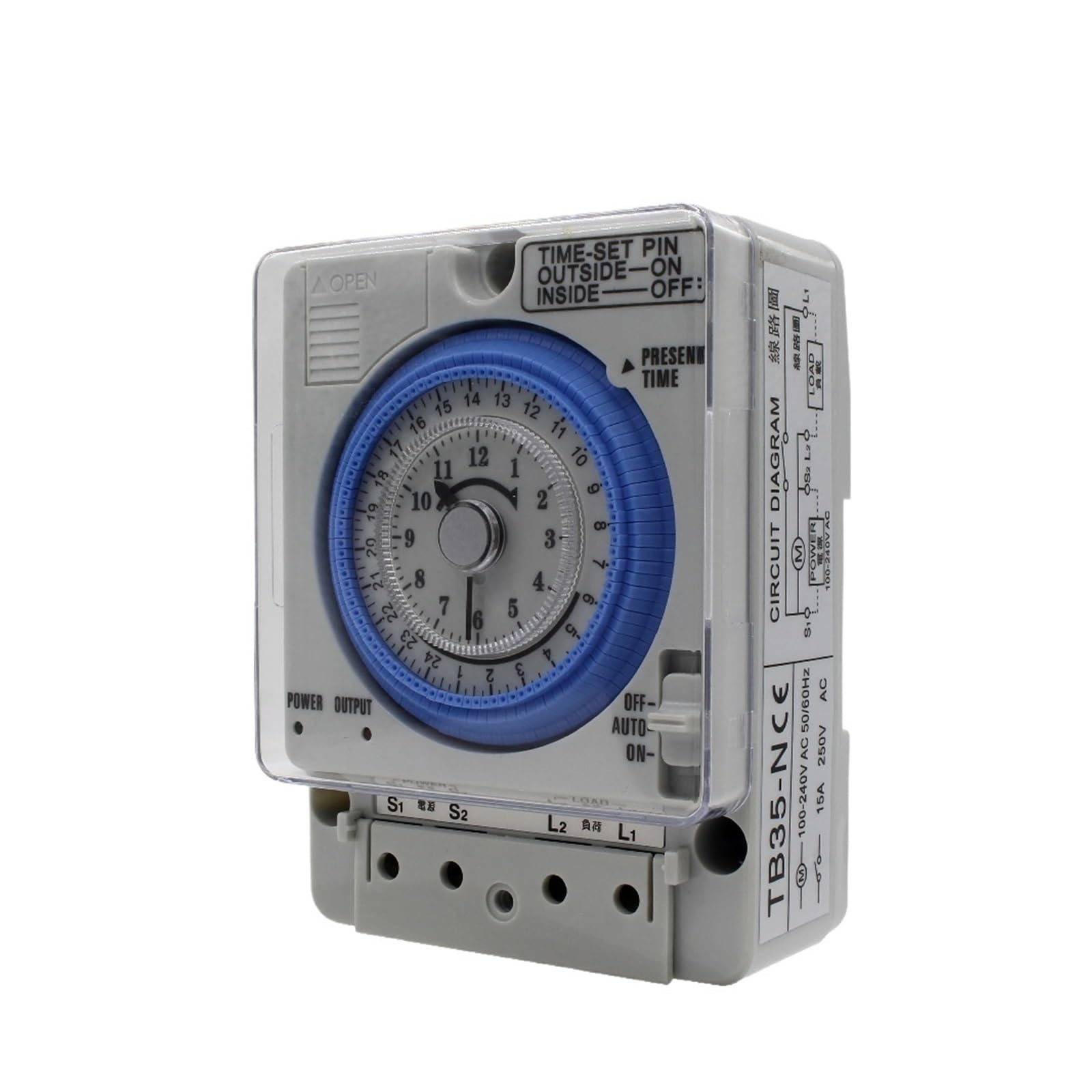 TB35N 100-240V 15A DIN-Schienen-Warmwasserbereiter programmierbare Zeitschaltuhr Zeitregler Mechanische Zeitschaltuhr