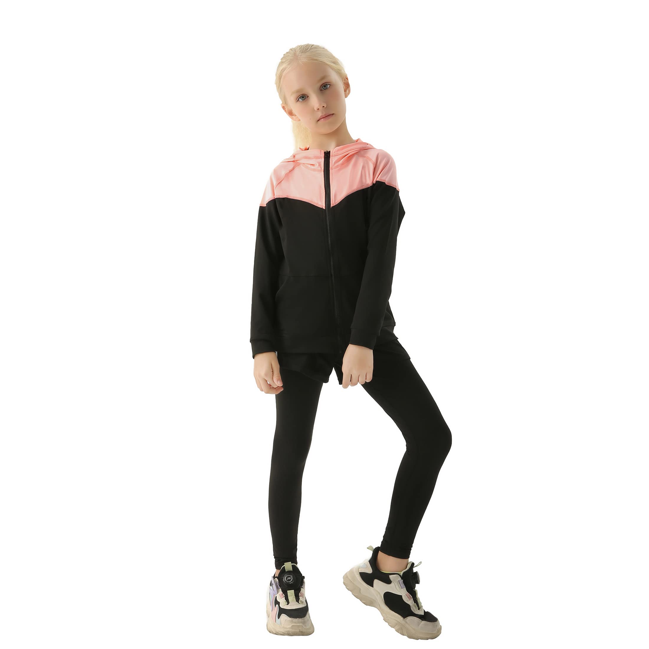 Kinder Mädchen Trainingsanzug 2/3 tlg Sportanzug Jogging Bekleidungsset Freizeitanzug (Shirt + Hose) Training Laufen Fußball Basketball Trikots Yoga