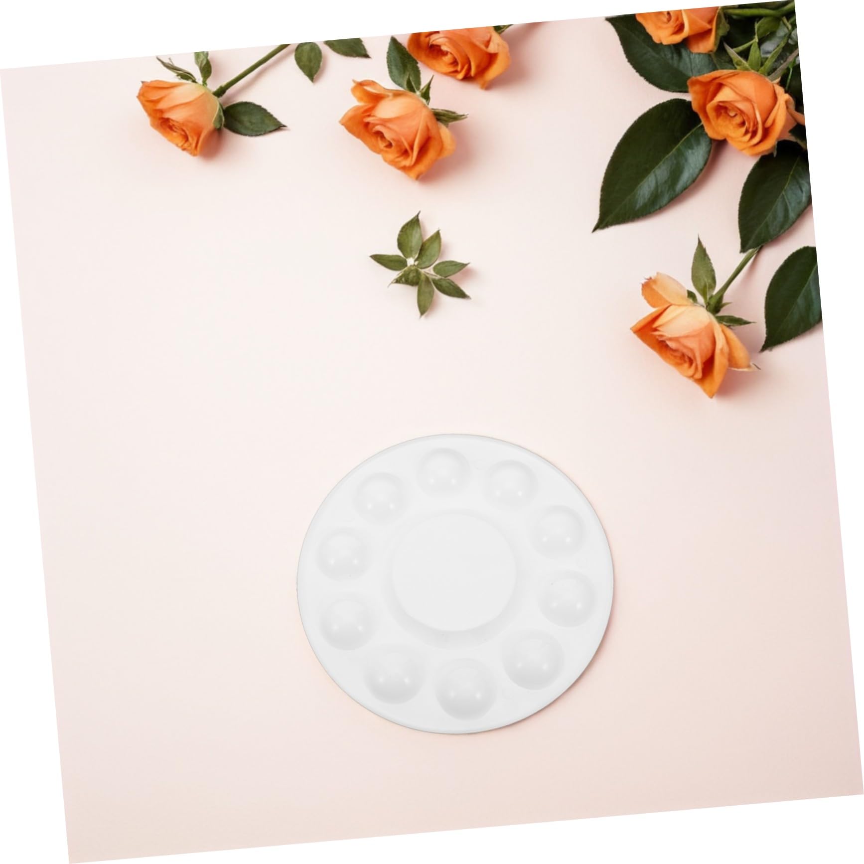 Angoily 50 Stück Aquarellpalette Tablett Malen Tabletts Pallet malen Plastik -Aquarellpalette Plastikfarbenpalette Plastikmischschale White