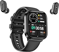 Vista 10 de N8 - Reloj inteligente 2 en 1 con audífonos, pulsera inteligente TWS, auriculares inalámbricos Bluetooth, combinación de llamadas Bluetooth