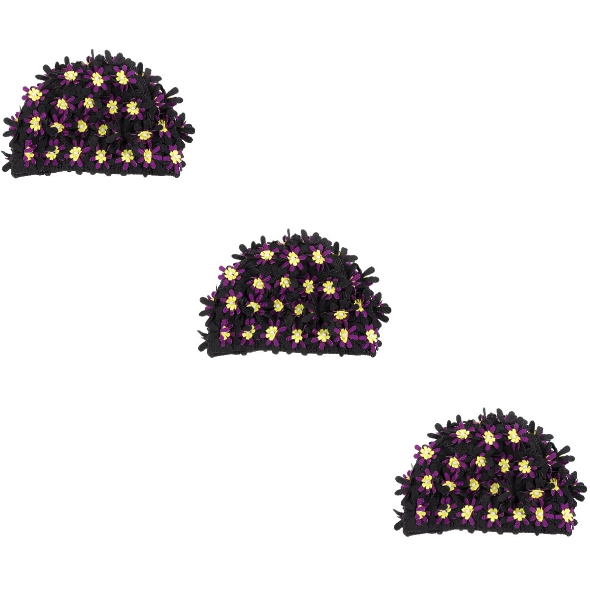 Abaodam Aumentar El Sombrero De Natación De Flores Mujeres De Sombrero De Baño Gorro De Baño Chicas Gorro De Baño para El Cabello Nadar Largo Tapa Poliéster