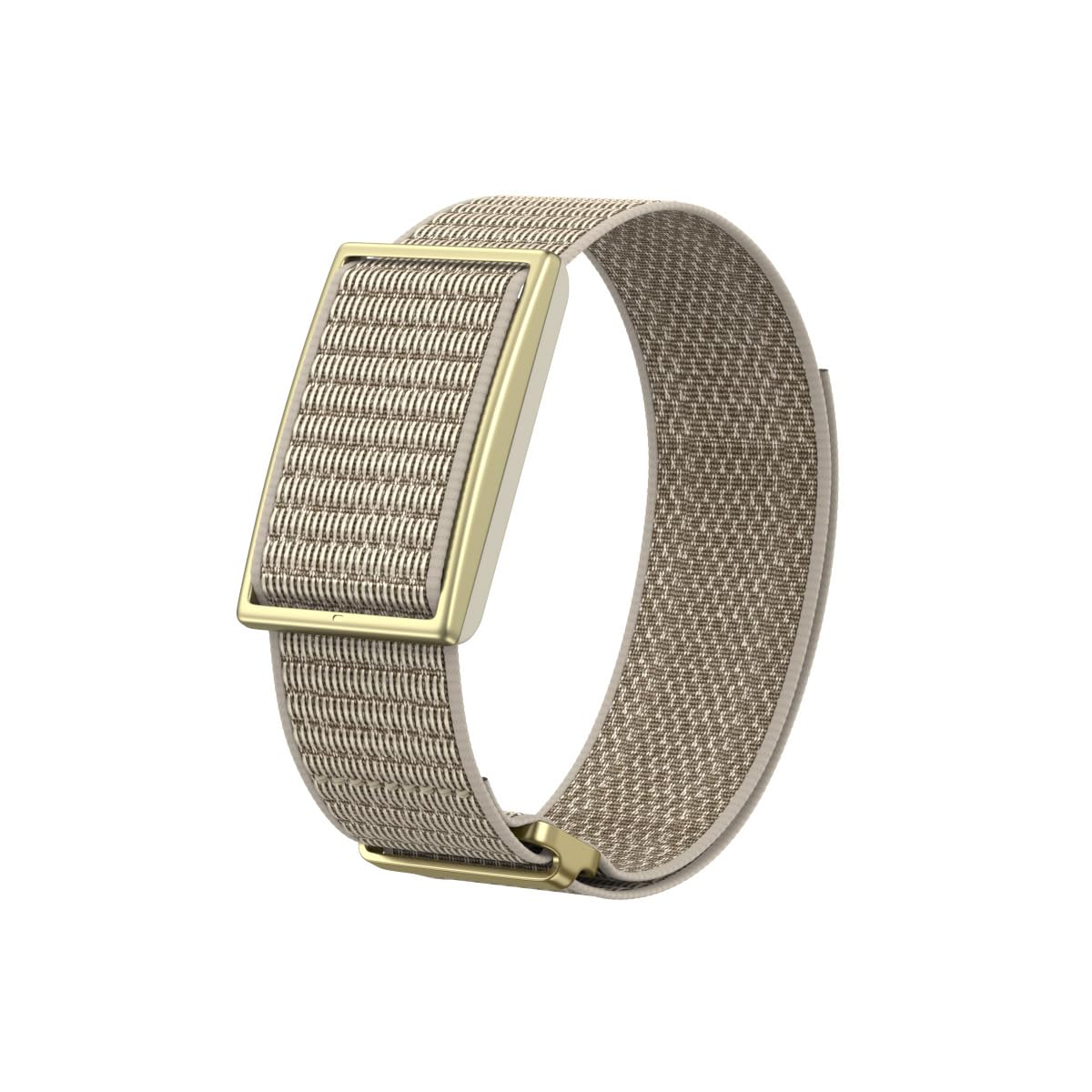 Nylon Bands Compatible with Polar Loop/Visible Armband 2.0 Straps, Hook & Loop Soft Weave Stretchy Breathable Replacement Sport Wristbands with Buckle, Fitness Bracelets, No Tracker (Beige 1, L)