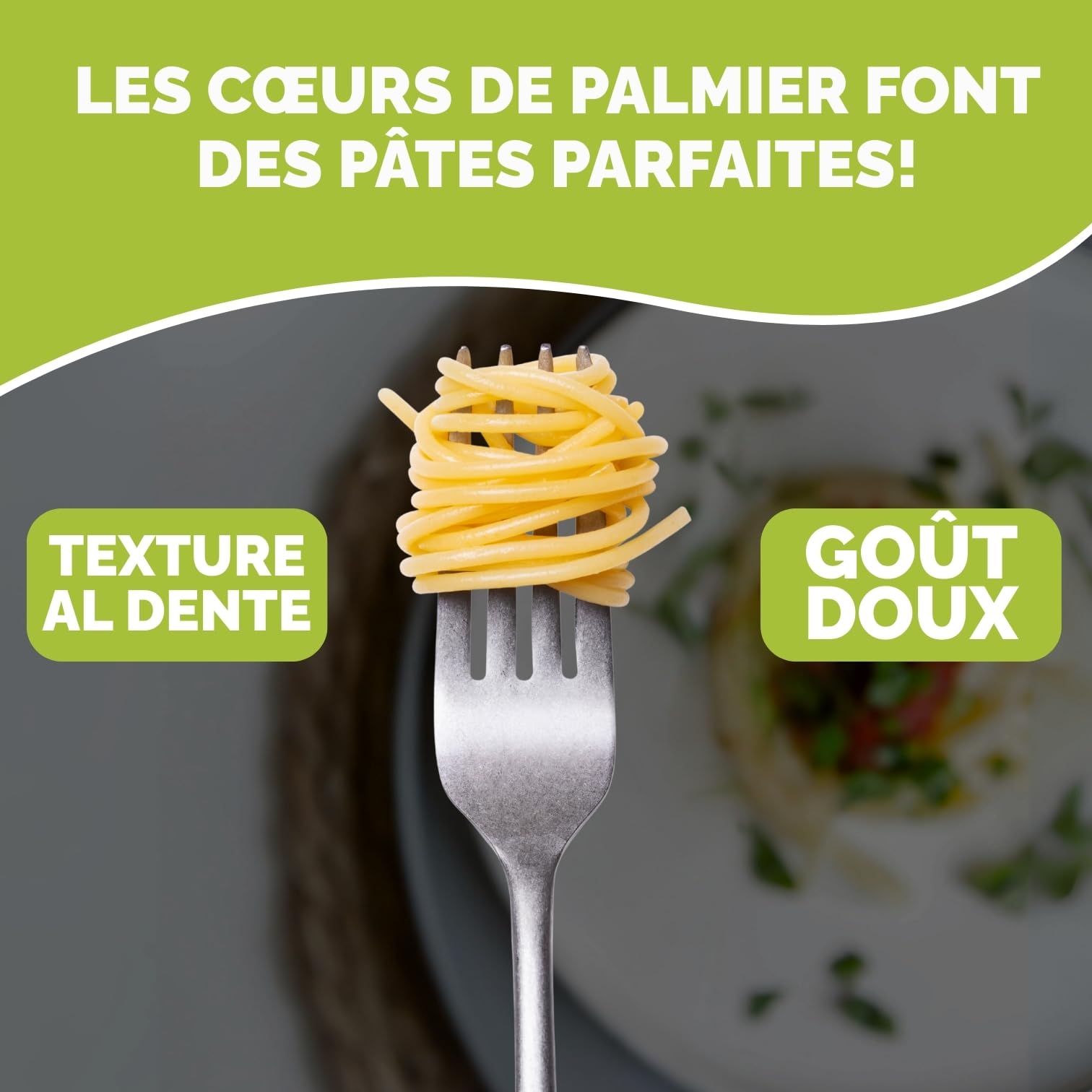 PALMINI Pâtes Cheveux d’Ange - Spaghetti – Cœurs de palmier – Vegan | Sans OGM – Faible en calories – Faible en glucides – Keto – Sans Sucre – Casher – 338g | (Pack de 1)