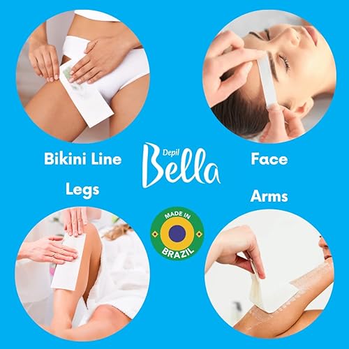Miniatura 5 de Depil Bella Tiras de cera de tela no tejida  100% fibra natural  Para depilación en casa y uso profesional (100 tiras)