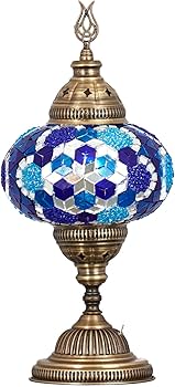 Amazon.co.jp: 電池式モザイクテーブルランプ LEDライト内蔵 トルコ
