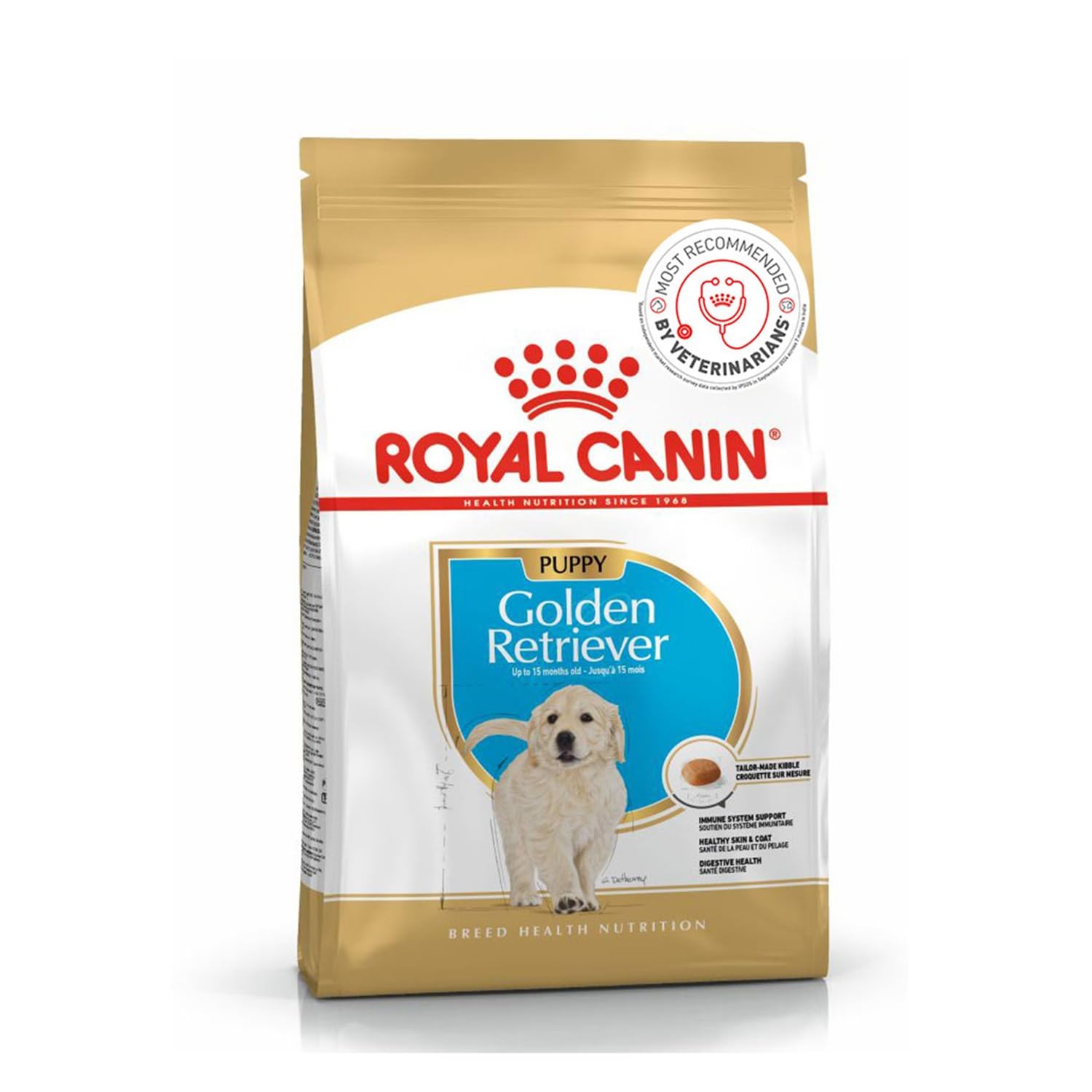 Royal Canin Golden Retriver Puppy Food, 3 Kg, Dry Food, Helps with Healthy Skin & Coat, Supports Immune System & Digestive Health