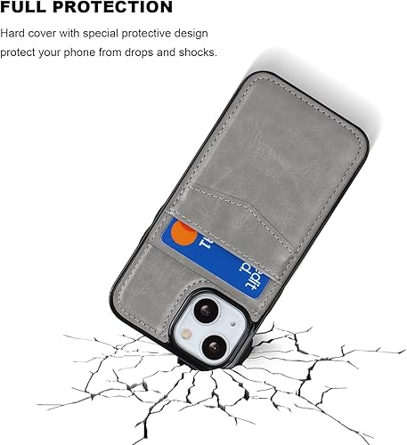 Miniatura 6 de KIHUWEY Funda compatible con iPhone 13 Mini de 5.4 pulgadas (gris)