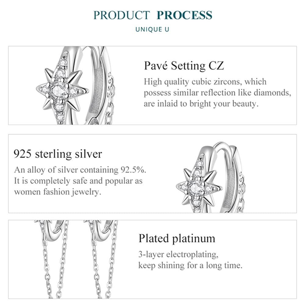 Quastenkette Tropfen baumeln kleine Creolen für Frauen Mädchen Männer Helix Knorpel Tragus Piercing Manschette