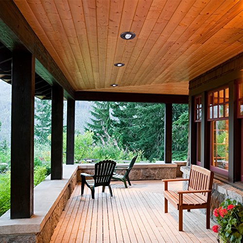 3" Led Ic Rated Swivel Round Trim Recessed Lighting Kit, Oil Rubbed Bronze Finish, Easy Install Push-N-Click Clips, Led Bulb Included, 3.25" Hole Size,91144 #TOP7