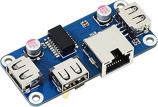 waveshare Ethernet/USB HUB HAT B Expansion Board for Raspberry Pi 4 B/3 B+/3 B/2 B/Zero/Zero 2 W/W/WH,PC,with 1 RJ45 10/100M Ethernet Port, 3 USB Ports Compatible with USB2.0/1.1