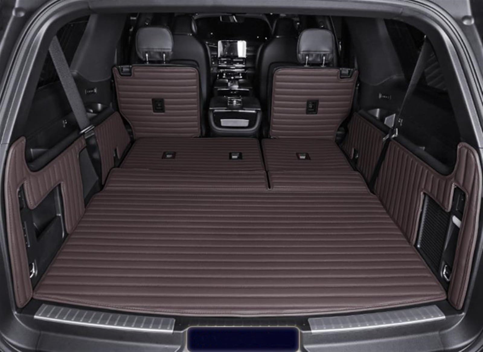 Housse protection chargement Lincoln Navigator 2018-2022 tapis coffre anti-rayures café