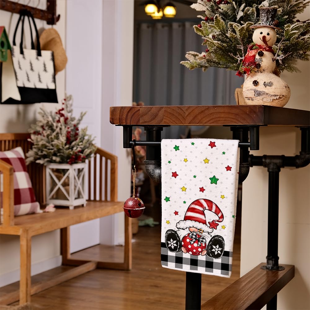 Artoid Mode Christmas Kitchen Towels Set Of 2 - Gnome Truck Holiday Design