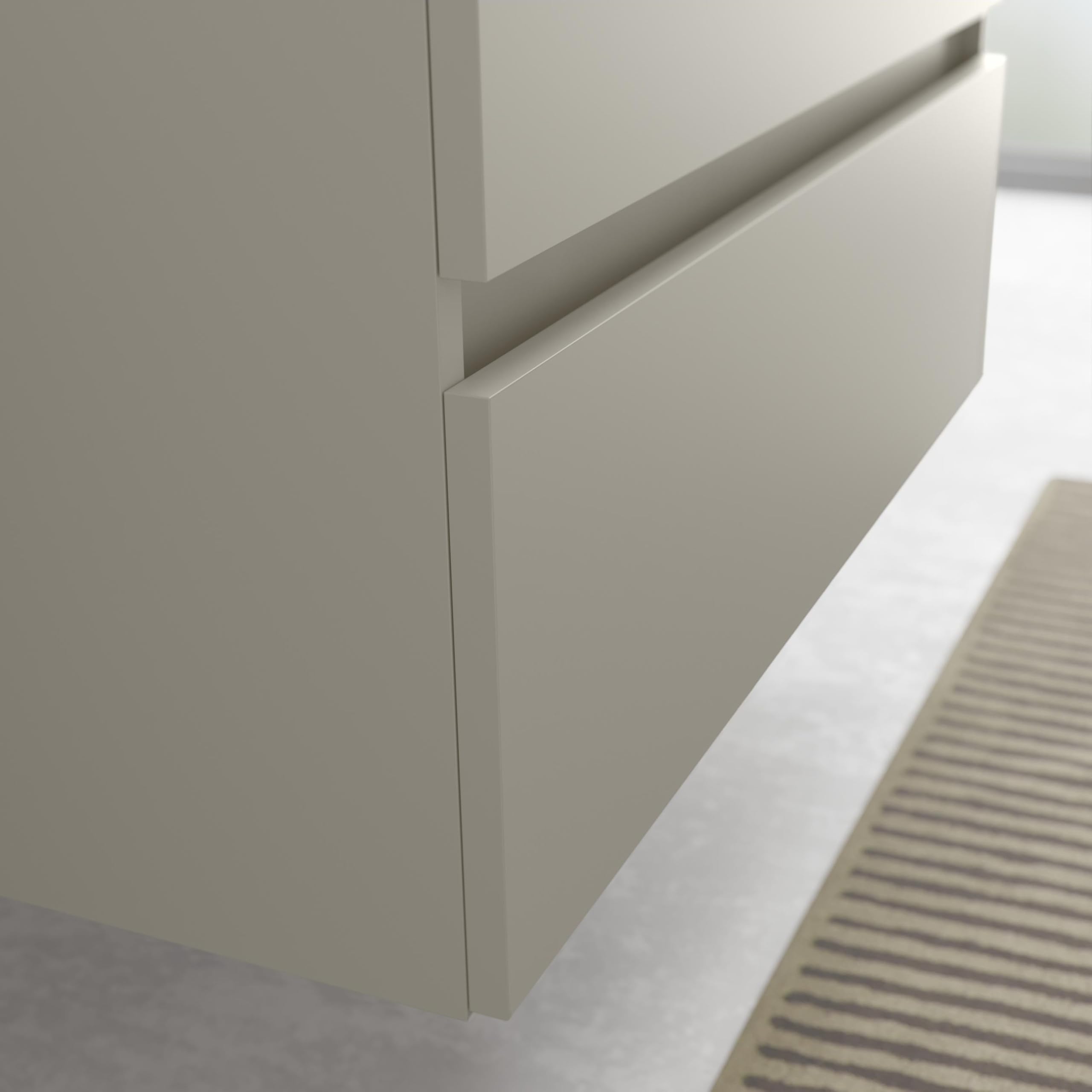 Mueble de Baño BEQUIA 100cm Gris Mate 2 cajones (Sin Lavabo)
