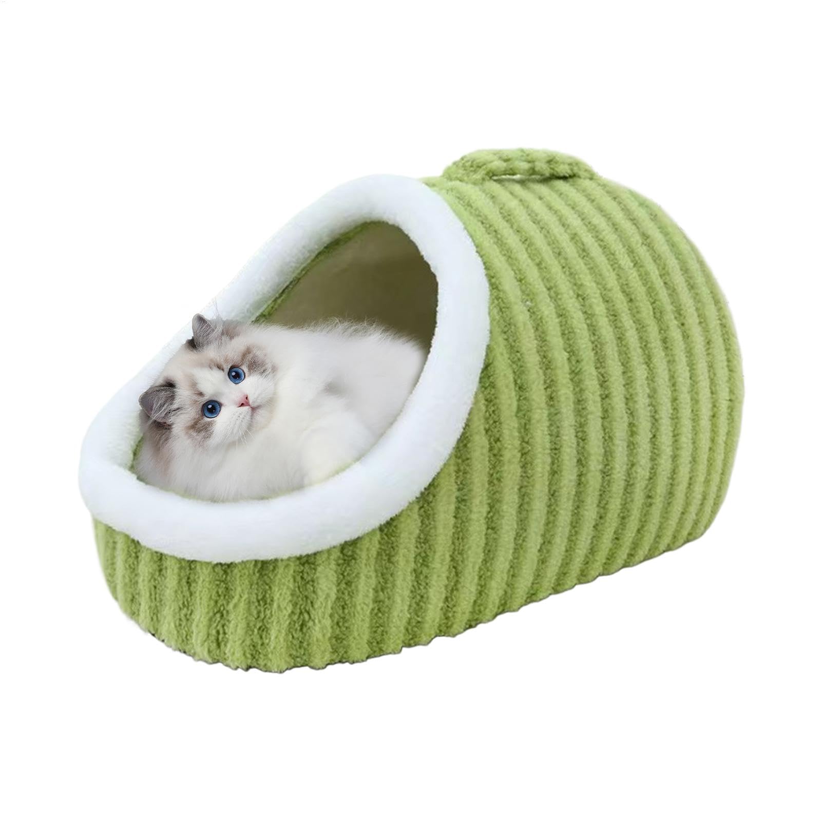 Indoor Cat Cave Cat Bed Indoor Cat Bed - Cat Bed Slippers Medium Large Cat Cave Bed - Cozy Slippers for Indoor Pets, Cozy Pet Cave Bed, Cute Cover Cat Bed with Non-Slip Bottom, Calming Fluffy Dog Bed