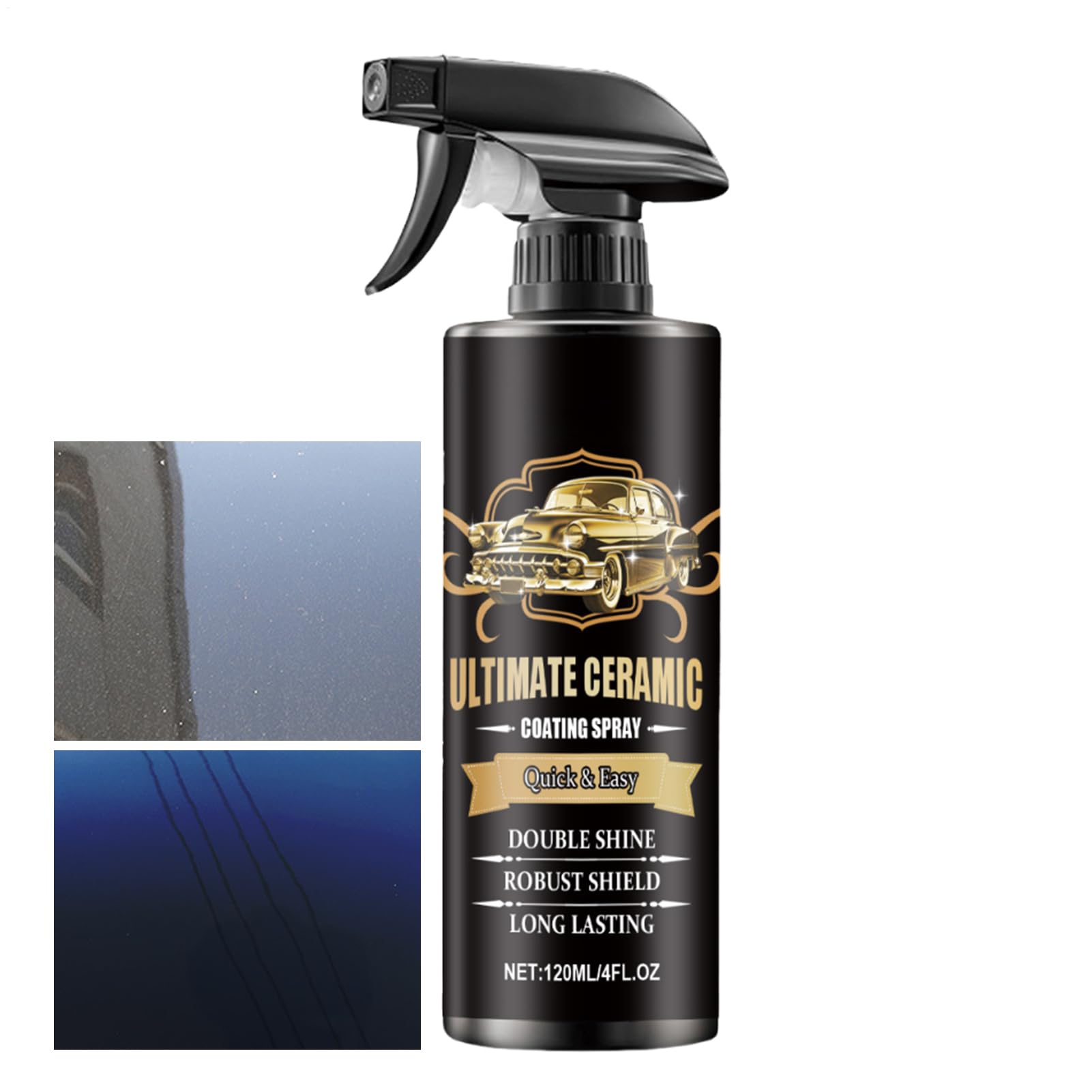 Spray de Recubrimiento para Vehículos,Recubrimiento Cerámico Para Vehículos 120ml | Pinturas y Bases para Autos, Camiones, Motocicletas Parabrisas y Detallado
