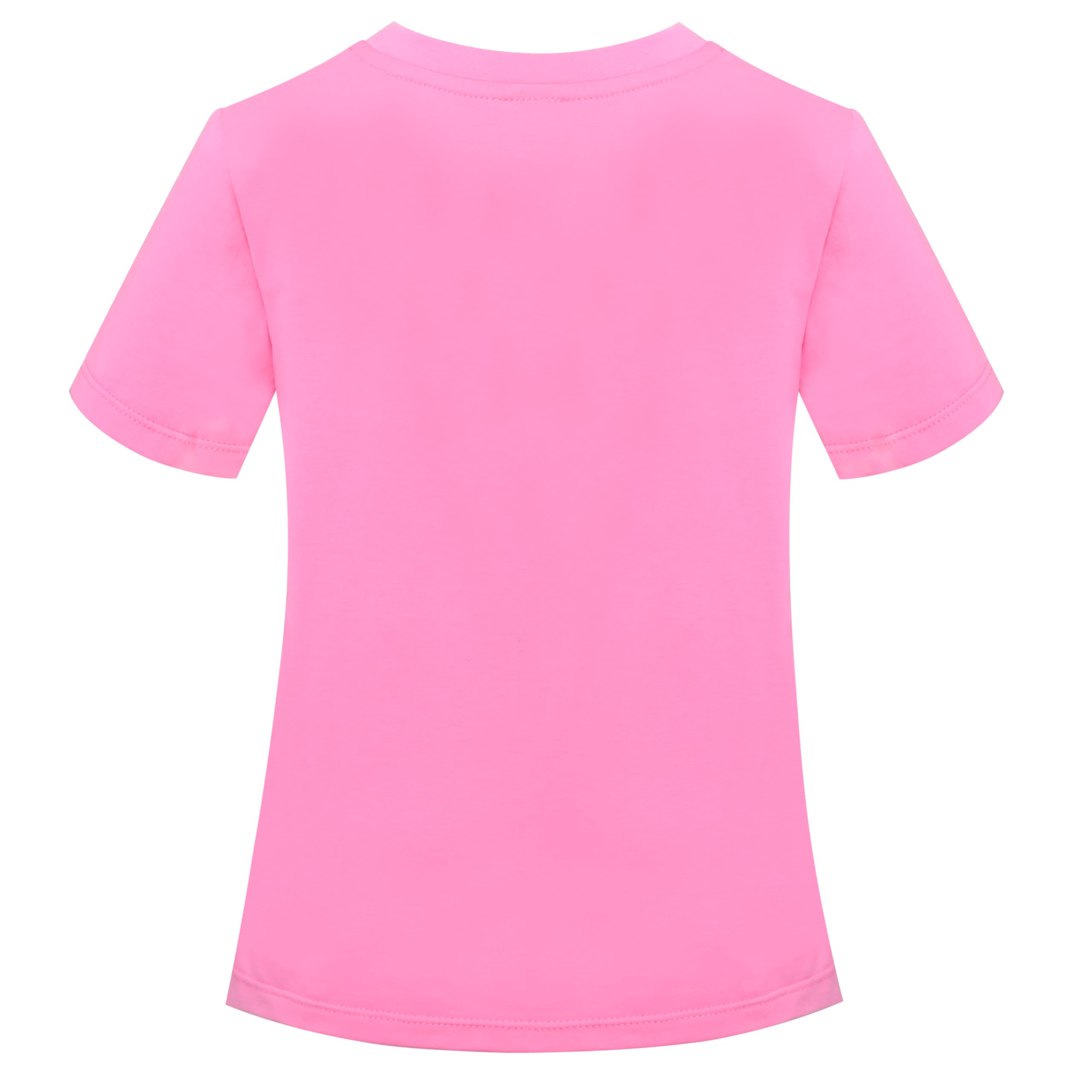 Sunny Fashion 2 Pacchetto Ragazze Maglietta Superiore Tee Solido A Strisce di Base Accogliente Cotone Essenziale 4-12 Anni