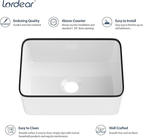 Miniatura 153 de Ordear - Lavabo de baño color blanco, para encimera.