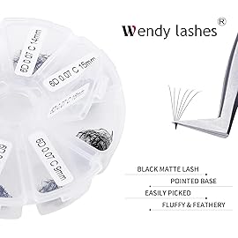 Premade Fans Eyelash Extension 500 Fans 6P Loose Volume Lashes D Curl Pre-made Fans 9-16mm