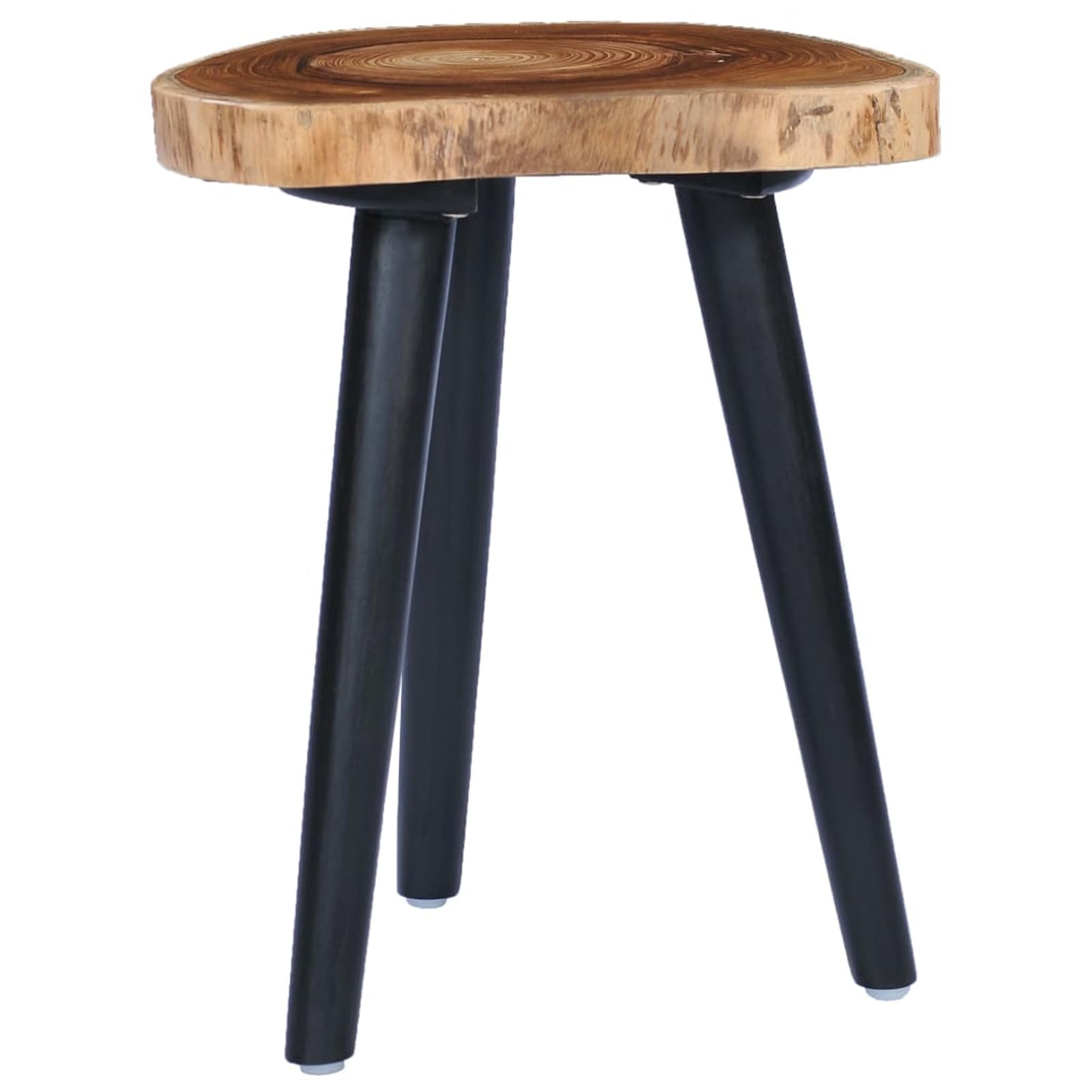 Homgoday Table basse 40 x 45 cm en teck massif, table d'appoint, table d'appoint pour salon, salle de réception d'invités, chambre à coucher et mobilier de bureau