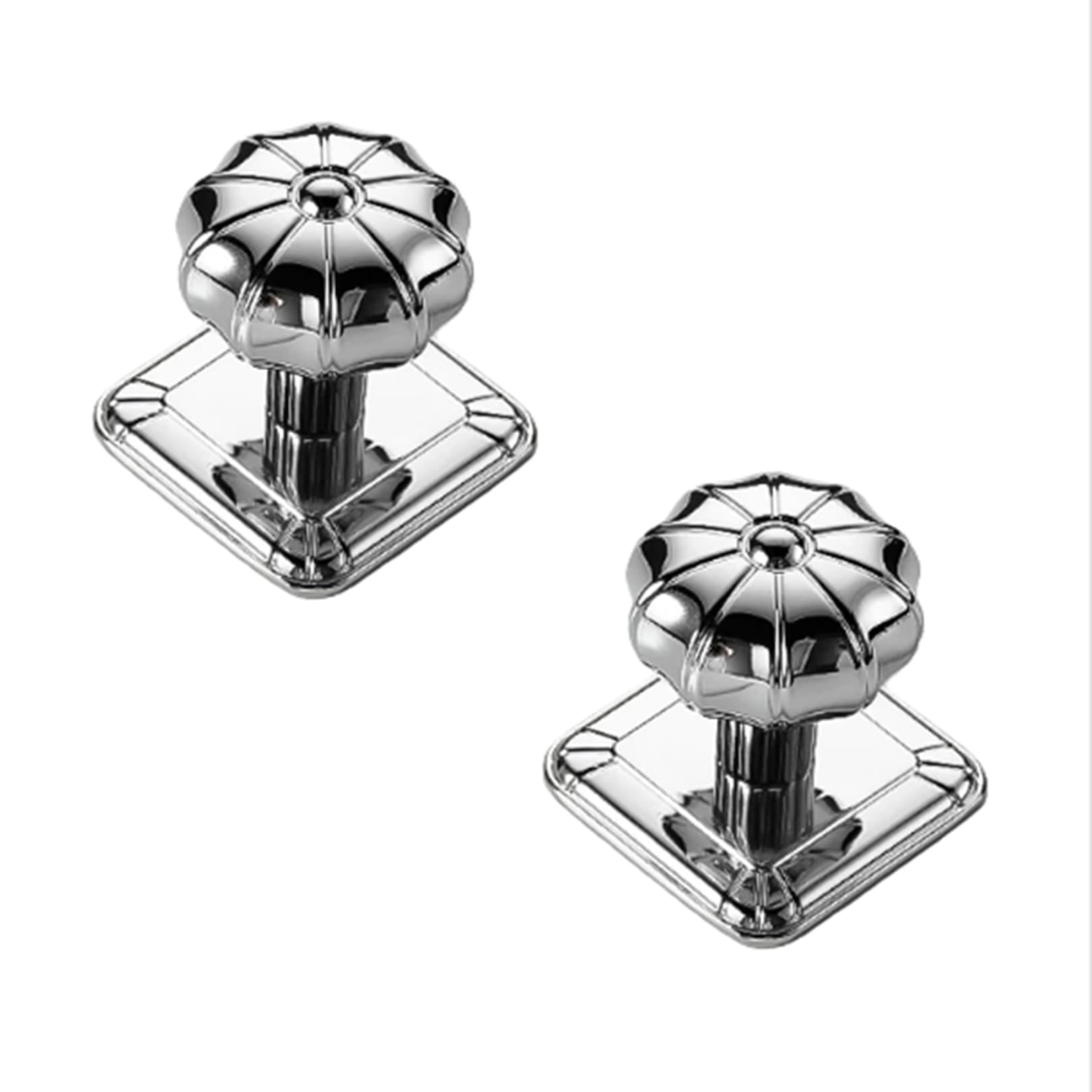 Poignées de meuble en zinc argent brillant 2 pièces pour sublimer vos tiroirs de cuisine