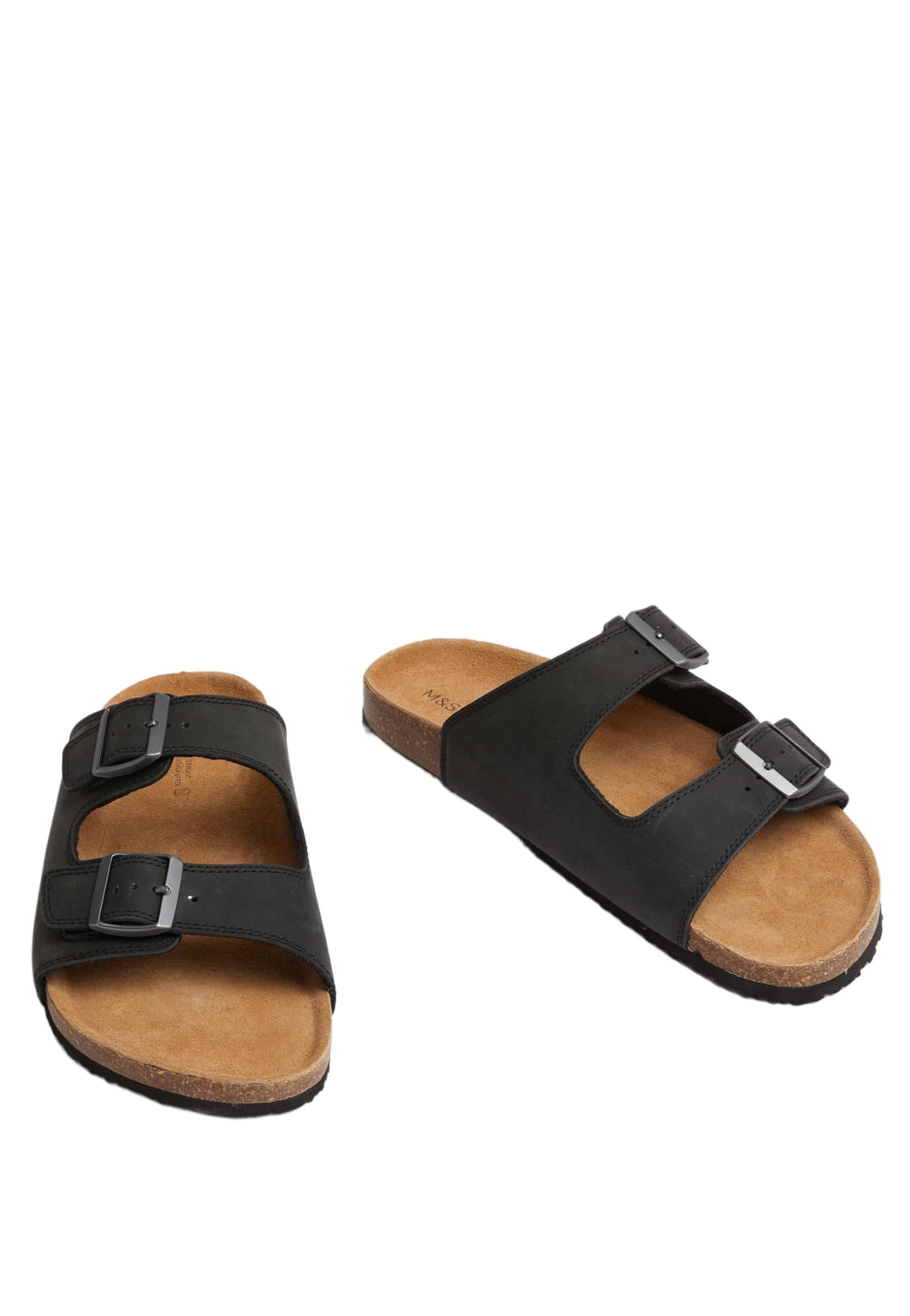 Marks & Spencer Uomo Sandali Pantofola in Pelle – Vestibilità Regolare