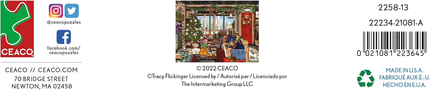 Ceaco - Tracy Flickinger - Christmas Lodge - 300 Piece Jigsaw Puzzle
