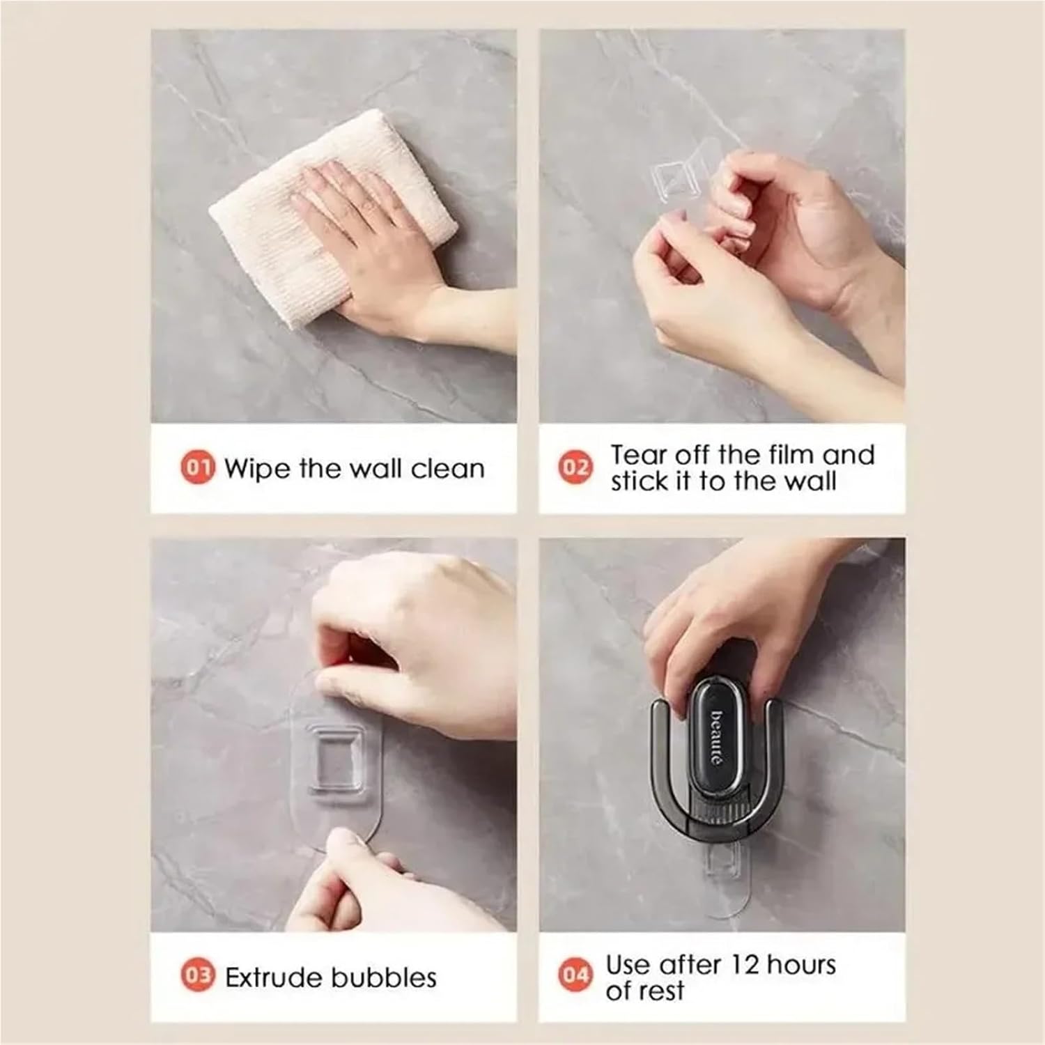 Slipper Hooks 4PCS Slipper Holder Self Adhesive Slipper Rack Wall Mounted Shoes Rack Punch-Free Shoes Holder Storage Organizer for Bathroom and Bedroom