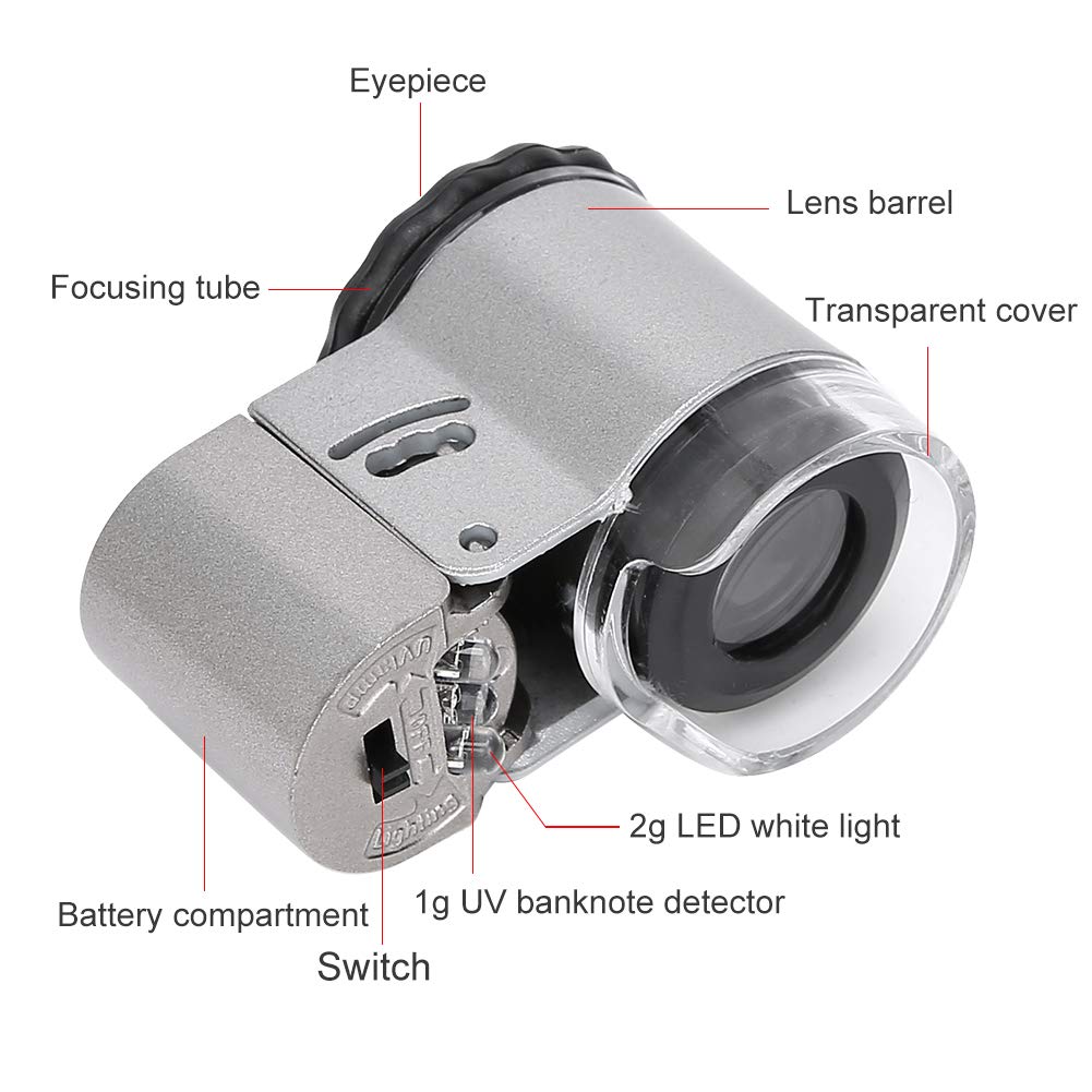 Mini Disposable Microscope Snapklik.com : Mini Microscope, 50X Portable Subminiature Microscope ...