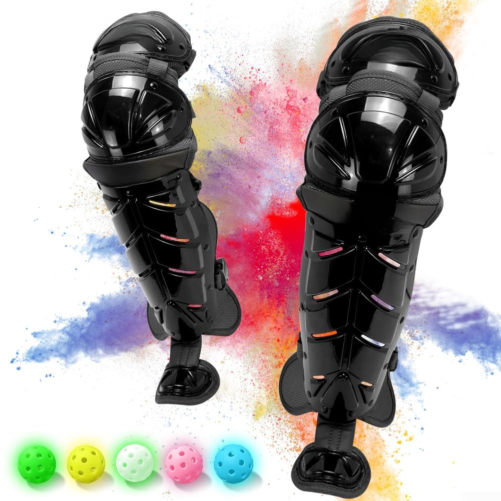 Softball/Baseball-Knie-Beinschutz, Vollflügel-Schienbeinschoner für Erwachsene und Jugendliche, Baseball-Softball-Sport, stoßfeste Schutzausrüstung, rutschfeste Passform