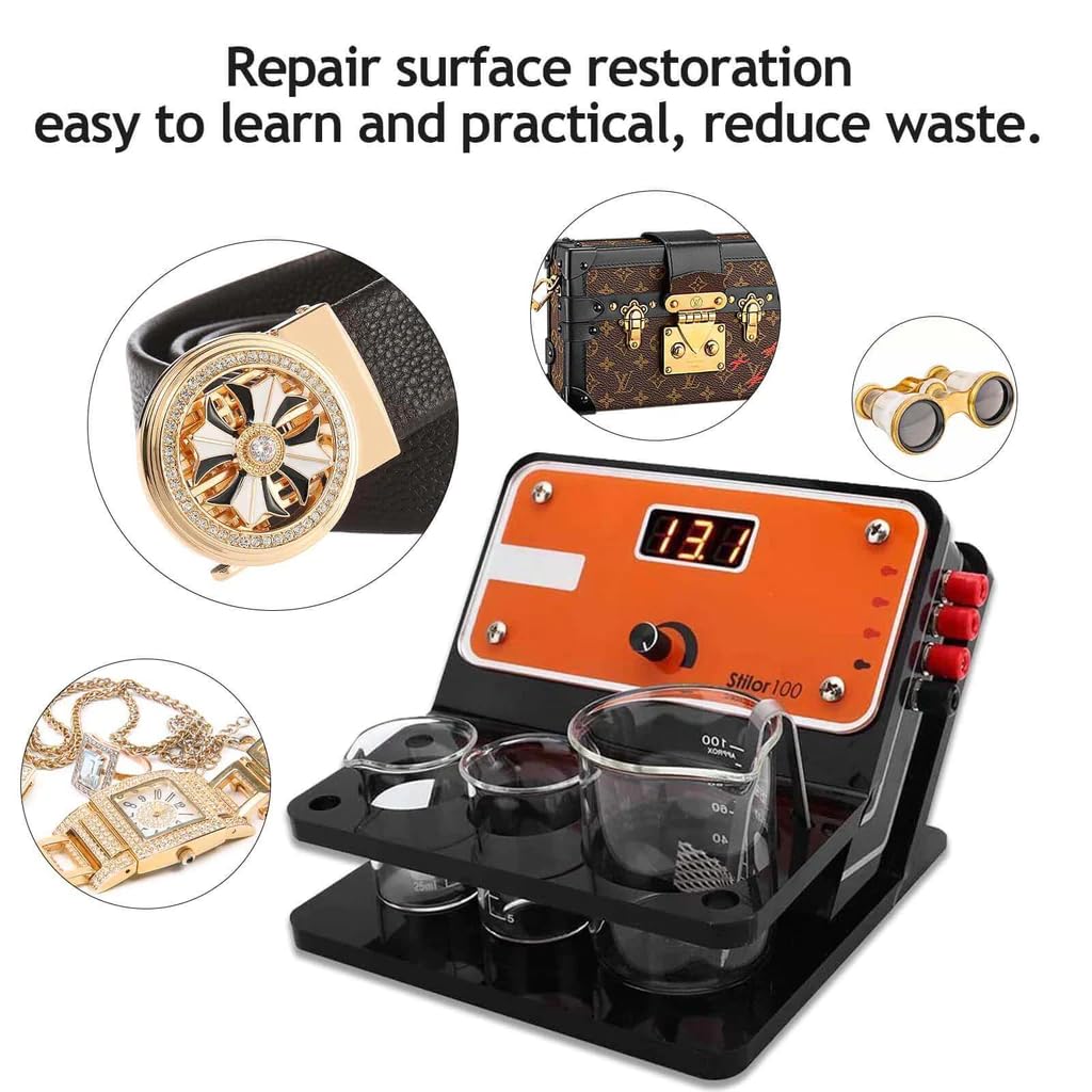 Pen Type Plating Machine, Professional Pen Type Partial Gold Plating Machine, Electroplating Processing Tools Gold Plating Kit, for Jewelry Gold, Silver, Copper Plating Decoration(US Plug)