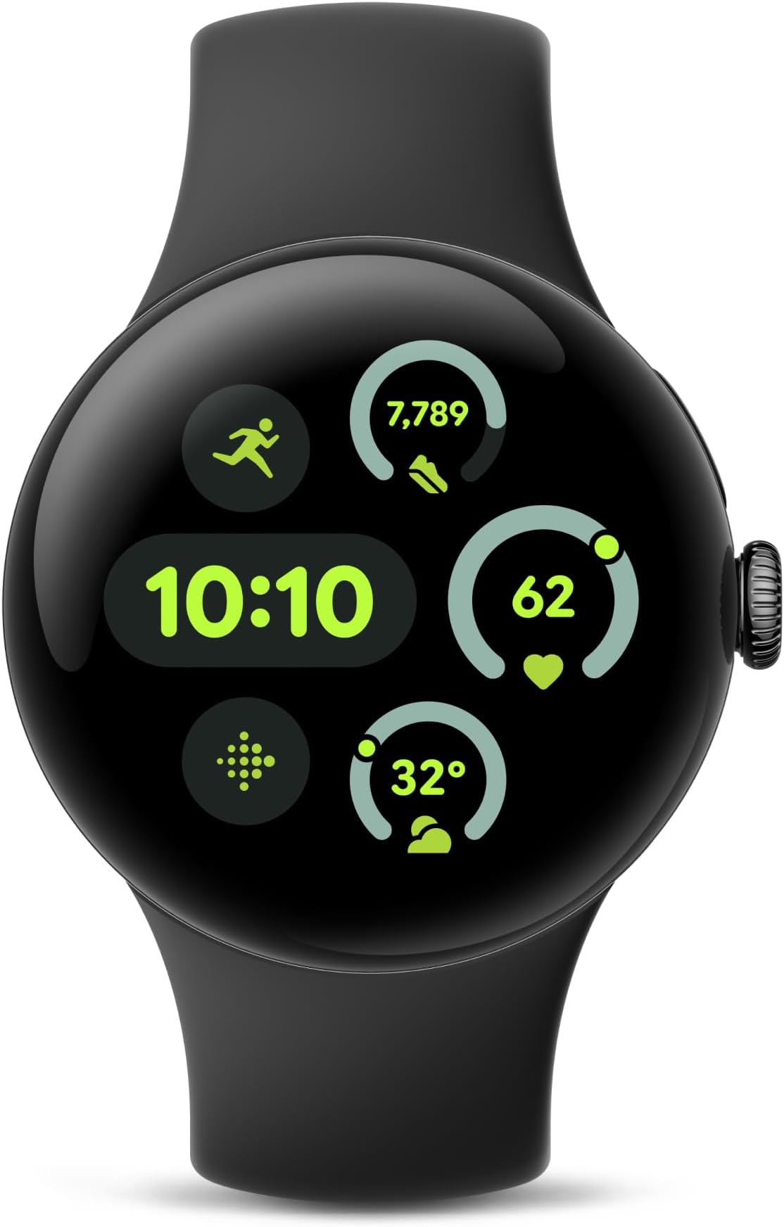 - Google Pixel Watch 3 (41mm) 2024 Model - Android Smartwatch, Heart Rate Tracking, Fitbit Advanced Running, Fitness Insights, 24-Hour Battery - Matte Black Aluminum Case - Obsidian Band - Wi-Fi