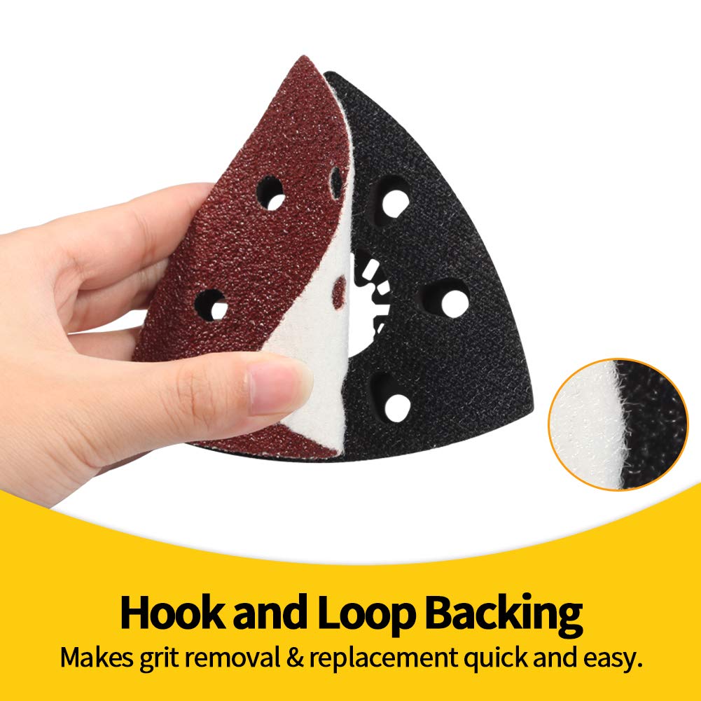 SPEEDWOX Lot De 61 Disques De Ponçage Triangulaires De 80 Mm