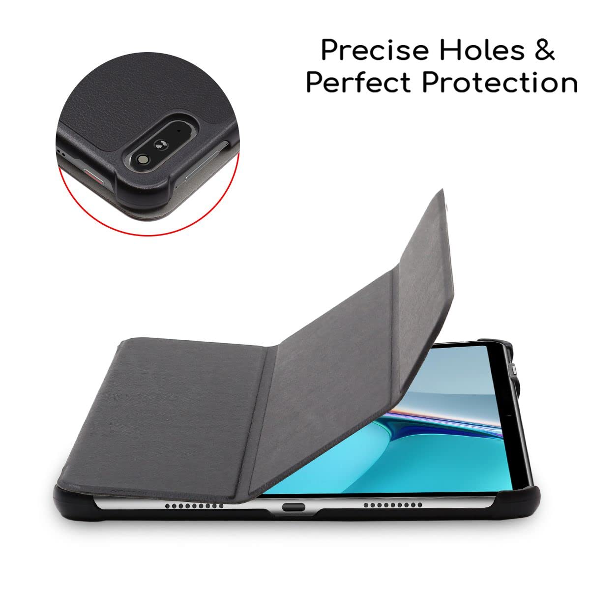 Cadorabo Hülle Für Huawei MatePad 11 (10,95 Zoll) – Kunstleder Flip Cover Mit Standfunktion, Schwarz