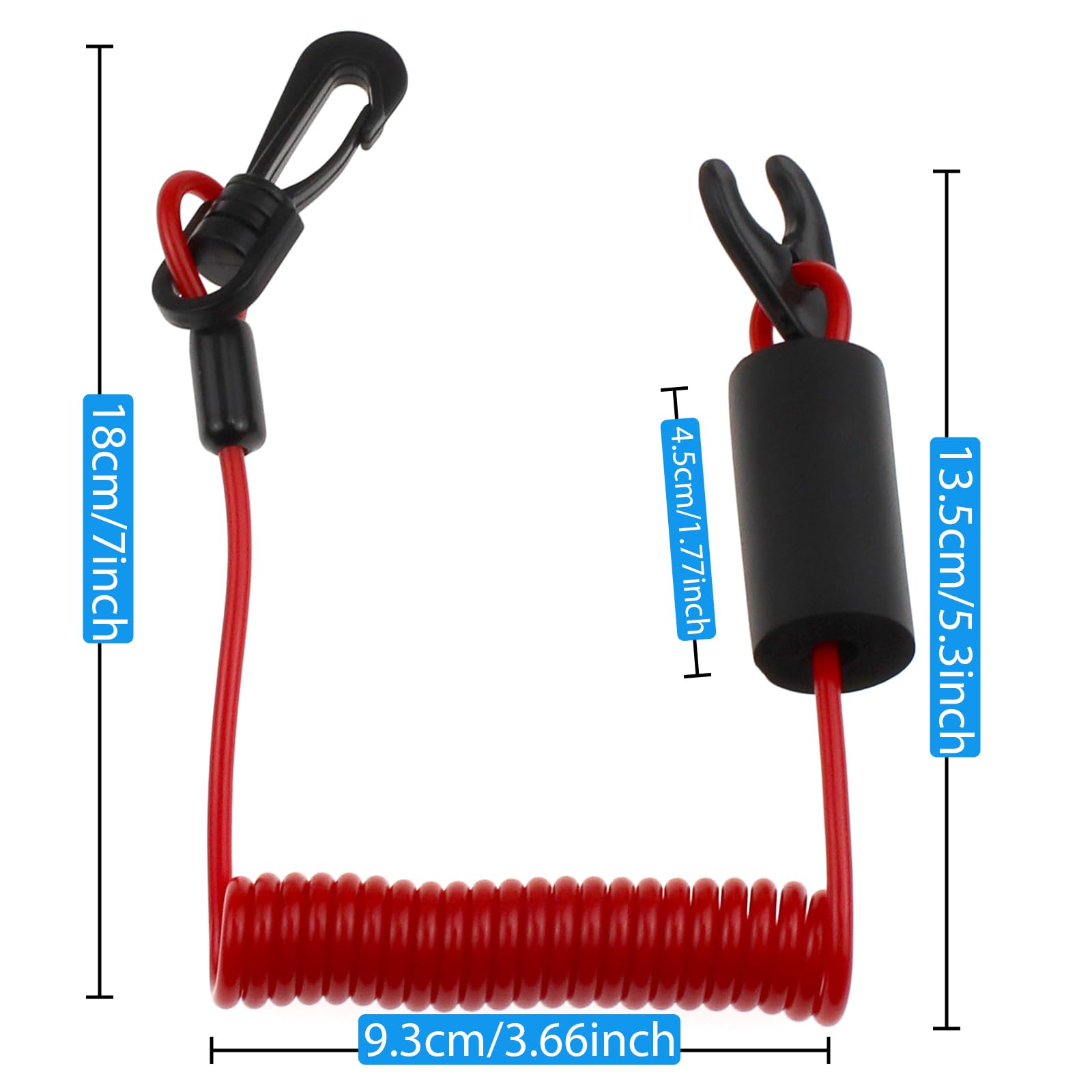 TPU PVC Spring Lanyard Jet Ski Boat Emergency Safety Stop Cord Tether Jet  Ski & - Emergency Safety Stop Cord With Wrist Strap For Most Outboards Marine  Safety Tether Boat Kill Switch