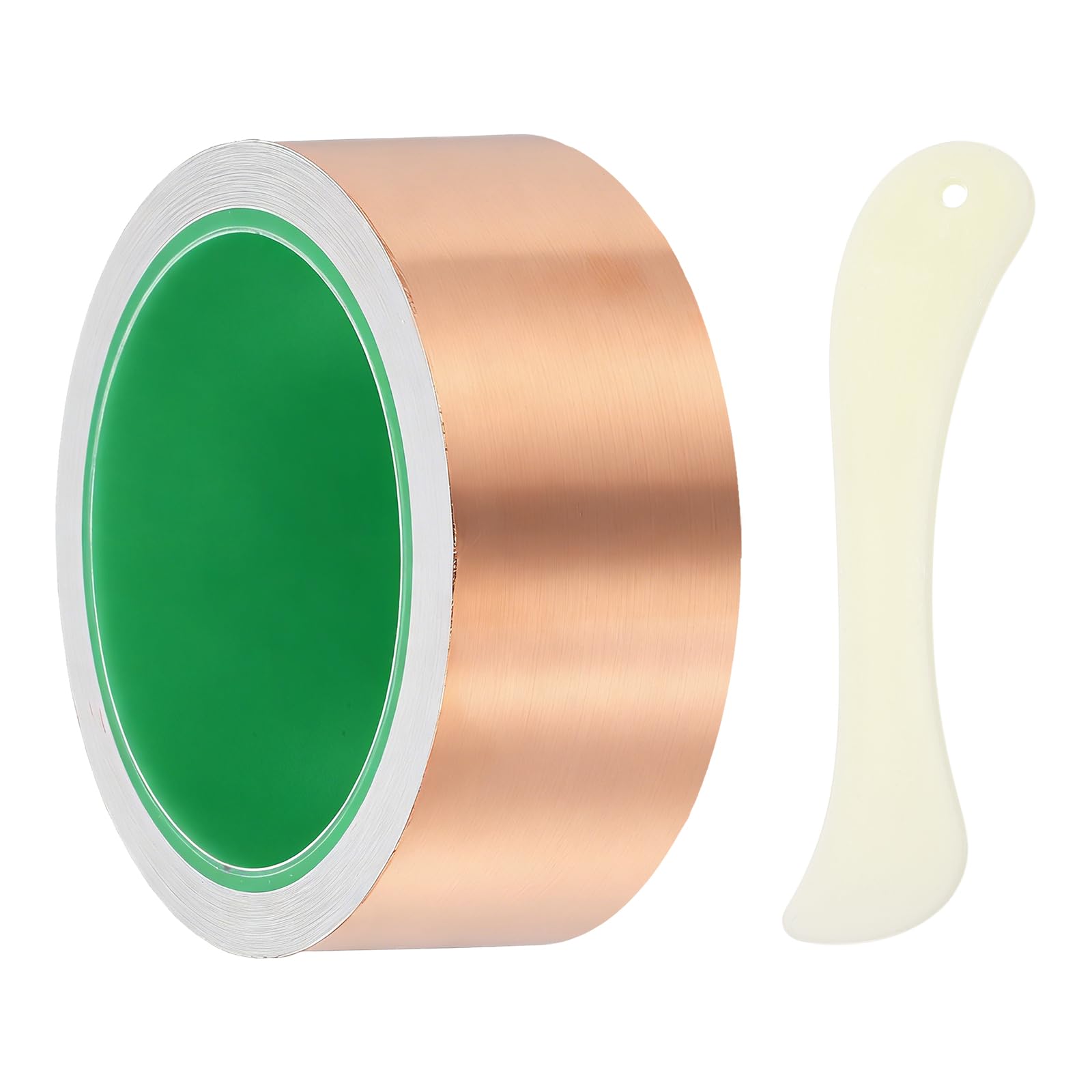 PATIKIL Copper Foil Tape, (1.57 Inch x 33 FT, Brass) (1 Set), Double Conductive Adhesive Tape with Correction Tool, Suit for - Guitar EMI/RFI Shielding/Electrical Repairs โ image 1