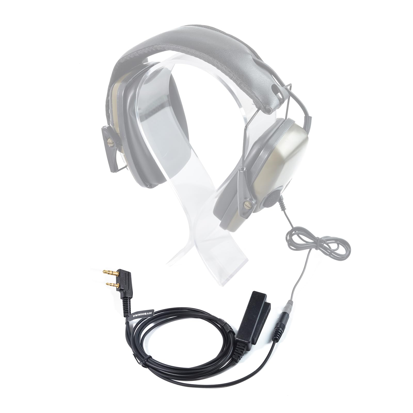 Cable adaptador universal de audio de radio de 2 vías de 3,5 hembra a 2 pines con PTT compatible con Baofeng UV-5R UV-5RA UV-82 Kenwood TH-22AT Quansheng K5 K6 TK-11 - 5