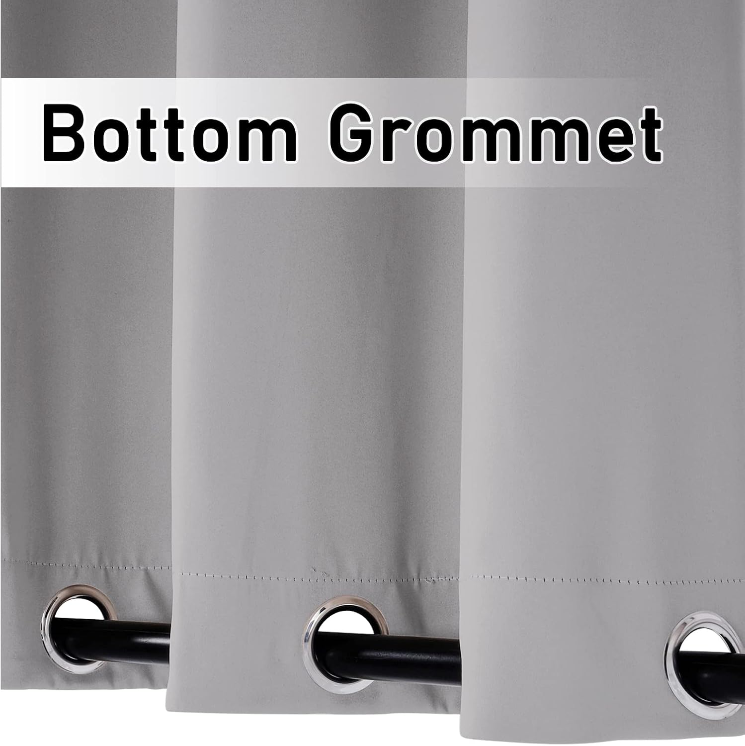 Outdoor Curtains for Garden Patio Gazebo Pergola Waterproof Windproof Blackout Outdoor Curtains Thermal Insulated Outdoor Curtains for Garden Patio Door Double Grommet(Top and Bottom)